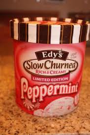 Edy's Peppermint Stick Ice Cream that wasn't in the stores