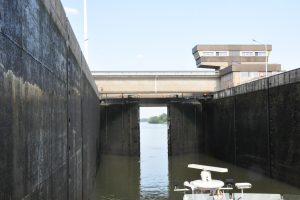 last Danube lock before Vienna